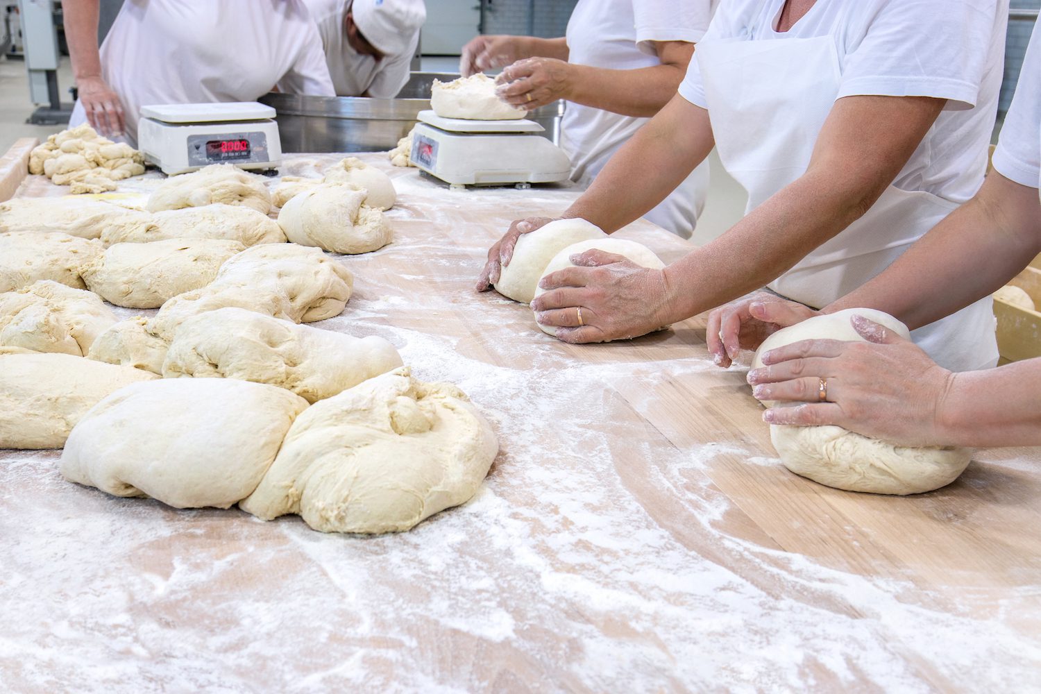 produção de pão