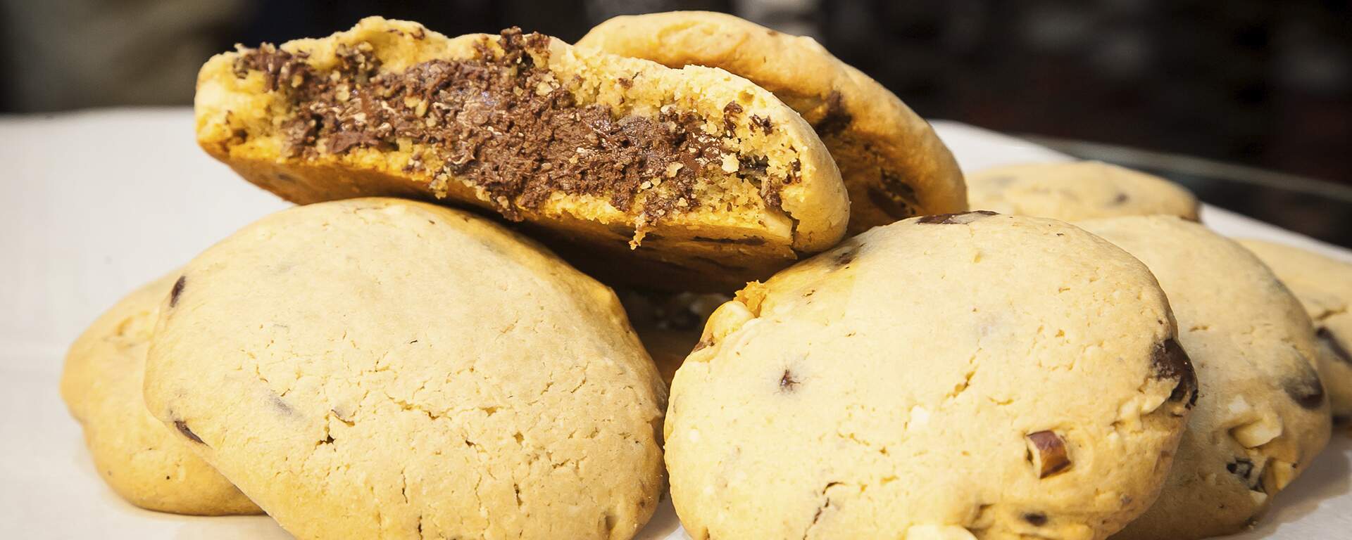 Cookies de chocolate com castanha